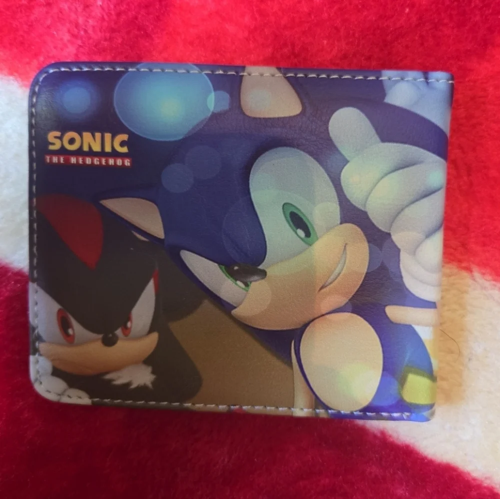 New sonic the hedgehog anime manga leather wallet